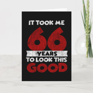 Retro 66 Jaar Oud Grappig 66e Verjaardagscadeau Kaart