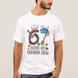 Retro 67 dagen kinderen luntdame cafetaria voeren t-shirt