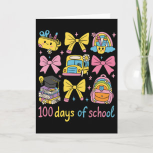 Retro 67 dagen school pastel potlood student kaart