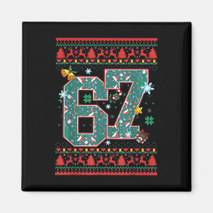 Retro 67 Zes Zeven Kersttrui Meme Magneet