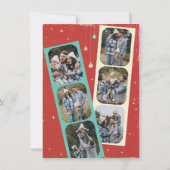 Retro 6 Photo Joyeux Noël Carte famille (Dos)