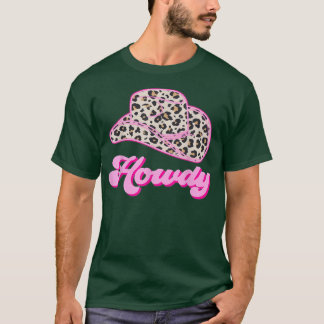 Retro 70-80-jaren Western Lopard Cowboy pet H T-shirt