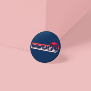 Retro 70 en Proud Sunset Badge of Honor Ronde Button 5,7 Cm