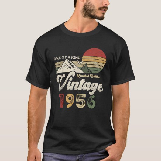 Retro 70e 1956 geschenken 70 jaar oud gemaakt in 1 t-shirt (Voorkant)