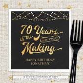Retro 70e verjaardag 70 jaar in de schijnwerpers servet