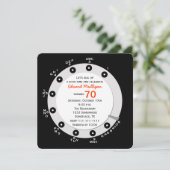 Retro 70e verjaardagsfeestuitnodiging Rotary Dial Kaart (Staand voorkant)