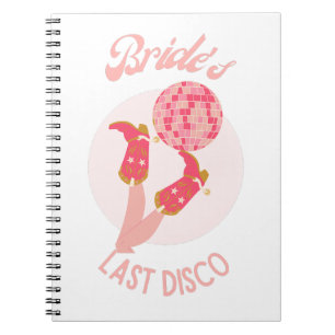 Retro 70er Bruid's Laatste Disco Afscheid Als Meis Notitieboek
