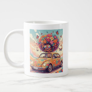 Retro 70er jaren Groovy Flower Power Extra Grote Beker