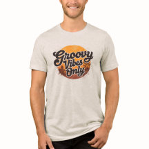 Retro 70er jaren Zonsondergang Palmboom Groovy Vib