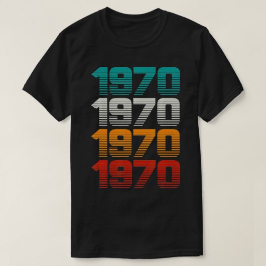 Retro 70s 1970 t-shirt (Design voorkant)