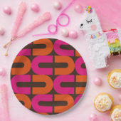 retro 70s 60s bloemenvormig papier pap papieren bordje (Feest)