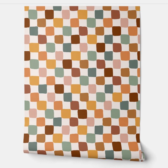 Retro 70s 60s Patroon Behang (Afrollen)