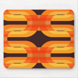 Retro 70s 60s Patroon Stijl Muismat