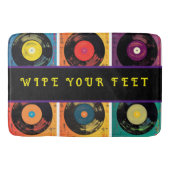 Retro 70s 60s Vinyl Record Album Badmat (Voorkant)