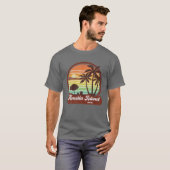Retro 70S 80S Amelia Island Florida Beach T-shirt (Voorkant volledig)