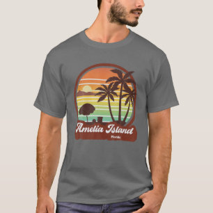  Retro 70S 80S Amelia Island Florida Beach  T-shirt