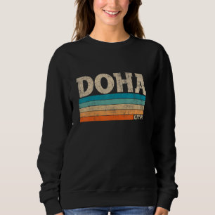 Retro 70s 80s Stijl Doha Qatar Liefde Qatari Ker Trui
