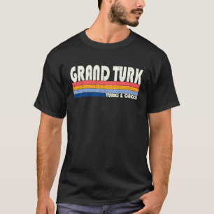 Retro 70s 80s stijl Grote Turk, Turken en T-shirt