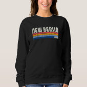 Retro 70s 80s Stijl New Berlin Illinois Trui (Voorkant)