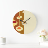 Retro 70s abstracte kunst grote klok (Huis)