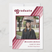 Retro 70s  Afstuderen foto aankondiging (Voorkant)