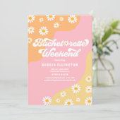 Retro 70s Bachelorette Weekend Itinerary Kaart (Staand voorkant)