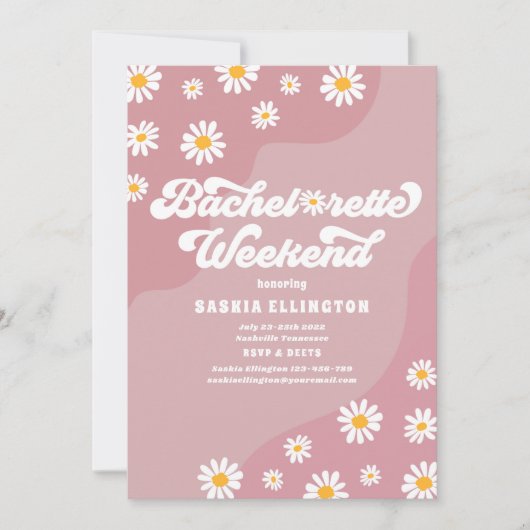 Retro 70s Bachelorette Weekend Itinerary Kaart (Voorkant)