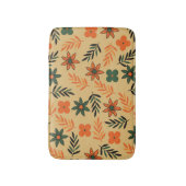 Retro 70s Bloemblaadjes Patroon Badmat (Voorkant Verticaal)