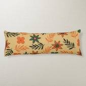 Retro  70s Bloemblaadjes Patroon Lichaamskussen (Achterkant)