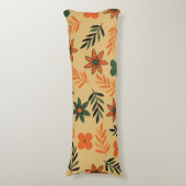 Retro  70s Bloemblaadjes Patroon Lichaamskussen (Voorkant Verticaal)