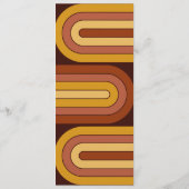 Retro 70's Bold Typography Rainbow Arch Wedding Menu (Achterkant)