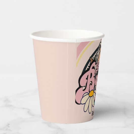 Retro 70s Boogie Disco Dansen Bruids Bachelorette Papieren Bekers (Rechts)