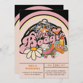 Retro 70s Boogie Disco Dansende Bruids Bruidsmeisj Kaart (Voorkant / Achterkant)