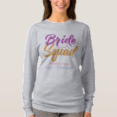 Retro 70s Bride Squad Bridesmaid Name Bachelorette T-shirt (Voorkant)