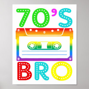 Retro  70's Bro voor Halloween Family Matchi Poster