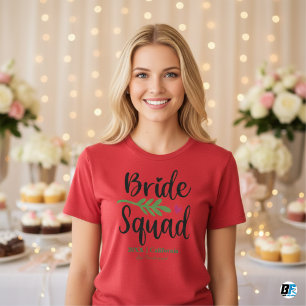 Retro 70s Bruids-squad Bruidsmeisje Naam Hen-party T-shirt