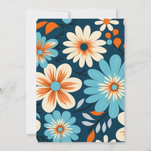 Retro 70s bruiloft save the date (Achterkant)