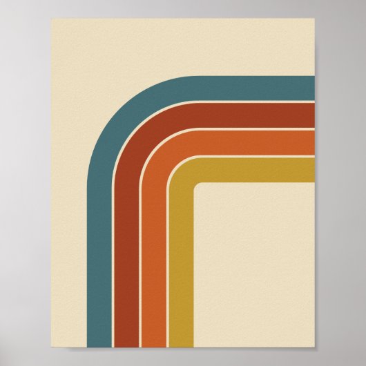 Retro 70s Curve Poster (Voorkant)