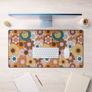 Retro 70s Daisy Groovy Bloemen  Home Kantoor Bureaumat