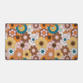 Retro 70s Daisy Groovy Bloemen  Home Kantoor Bureaumat (Voorkant)