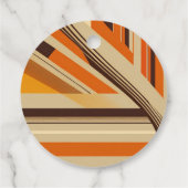 Retro 70s Design Cream Wedding Custom Dank u Bedankjes Labels (Achterkant)