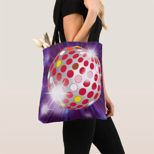Retro 70s Disco Bal Felrood Draagtas