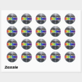 Retro 70s Disco Ball | Dancing Disco Queen Ronde Sticker (Vel)