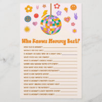 Retro 70's Disco die het Baby shower van mama kent