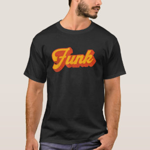 Retro 70s funk muziek t-shirt