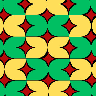 Retro 70s geometrische wandklok in mid-century mod vierkante klok