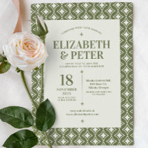 Retro 70s Groovy Groen Bruiloft