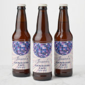 Retro 70s Groovy Laatste Disco vrijgezellenfeest Bier Etiket (Flessen)