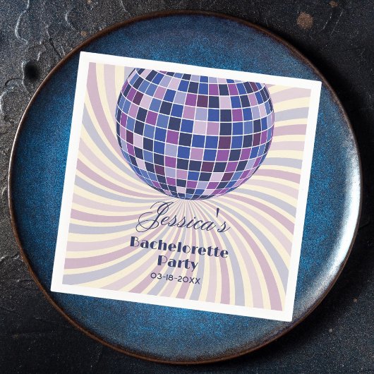 Retro 70s Groovy Laatste Disco vrijgezellenfeest Servet