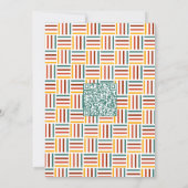 Retro 70's Groovy Line met QR Wedding Kaart (Achterkant)